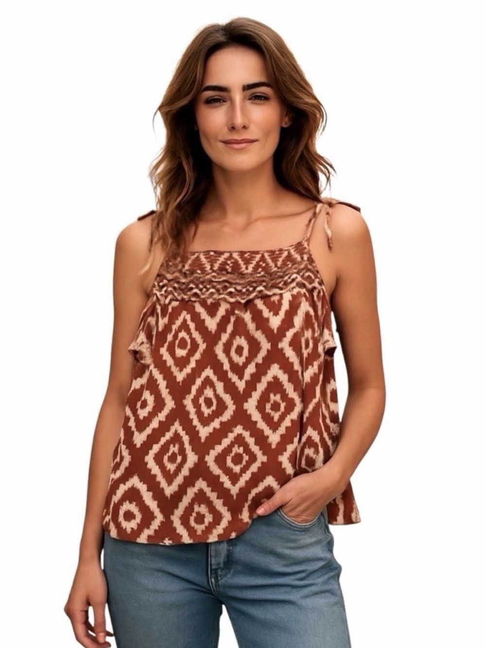 Haute Hippie Oversized Boho Blouse Top Sz XL